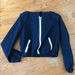 zip front windbreaker